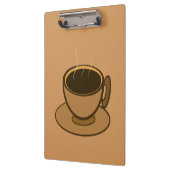 ミッドセンチュリーモダンブラウンコージーコーヒーカップ クリップボード (左)