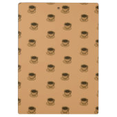 ミッドセンチュリーモダンブラウンコージーコーヒーカップ クリップボード (裏面)