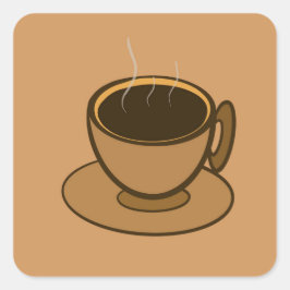 ミッドセンチュリーモダンブラウンコージーコーヒーカップ スクエアシール