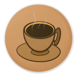 ミッドセンチュリーモダンブラウンコージーコーヒーカップ セラミックノブ