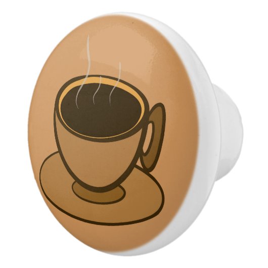 ミッドセンチュリーモダンブラウンコージーコーヒーカップ セラミックノブ (右)