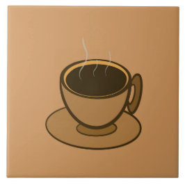 ミッドセンチュリーモダンブラウンコージーコーヒーカップ タイル