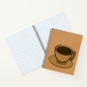 ミッドセンチュリーモダンブラウンコージーコーヒーカップ ノートブック (内部)