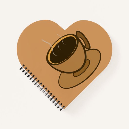 ミッドセンチュリーモダンブラウンコージーコーヒーカップ ノートブック (正面)