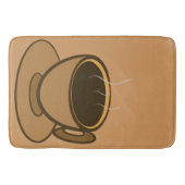 ミッドセンチュリーモダンブラウンコージーコーヒーカップ バスマット (正面)