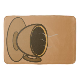 ミッドセンチュリーモダンブラウンコージーコーヒーカップ バスマット