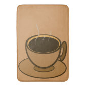 ミッドセンチュリーモダンブラウンコージーコーヒーカップ バスマット (正面縦)