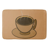 ミッドセンチュリーモダンブラウンコージーコーヒーカップ バスマット (正面)