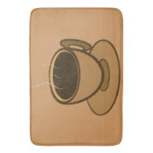 ミッドセンチュリーモダンブラウンコージーコーヒーカップ バスマット (正面縦)