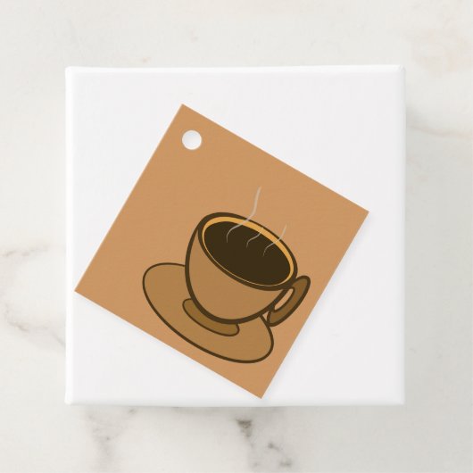 ミッドセンチュリーモダンブラウンコージーコーヒーカップ フェイバータグ (インサイチュ)