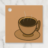 ミッドセンチュリーモダンブラウンコージーコーヒーカップ フェイバータグ (正面)