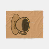 ミッドセンチュリーモダンブラウンコージーコーヒーカップ フリースブランケット (正面(横))