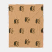 ミッドセンチュリーモダンブラウンコージーコーヒーカップ フリースブランケット (正面)