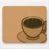 ミッドセンチュリーモダンブラウンコージーコーヒーカップ マウスパッド (正面)