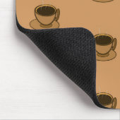 ミッドセンチュリーモダンブラウンコージーコーヒーカップ マウスパッド (コーナー)