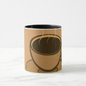 ミッドセンチュリーモダンブラウンコージーコーヒーカップ マグカップ (中央)
