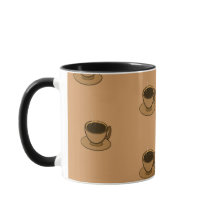 ミッドセンチュリーモダンブラウンコージーコーヒーカップ