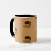 ミッドセンチュリーモダンブラウンコージーコーヒーカップ マグカップ (正面左)