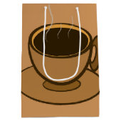 ミッドセンチュリーモダンブラウンコージーコーヒーカップ ミディアムペーパーバッグ (裏面)