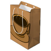 ミッドセンチュリーモダンブラウンコージーコーヒーカップ ミディアムペーパーバッグ (裏面アングル)