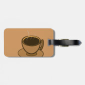 ミッドセンチュリーモダンブラウンコージーコーヒーカップ ラゲッジタグ (裏面横)