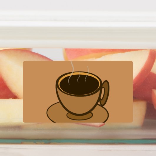 ミッドセンチュリーモダンブラウンコージーコーヒーカップ ラベル (貼付)