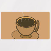 ミッドセンチュリーモダンブラウンコージーコーヒーカップ ラベル (デザイン1)