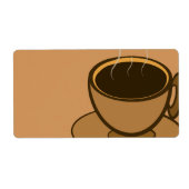 ミッドセンチュリーモダンブラウンコージーコーヒーカップ ラベル (正面)