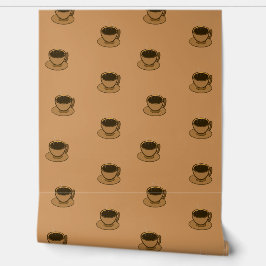 ミッドセンチュリーモダンブラウンコージーコーヒーカップ 壁紙