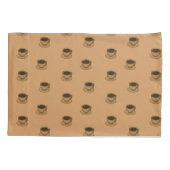 ミッドセンチュリーモダンブラウンコージーコーヒーカップ 枕カバー (裏面)