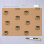 ミッドセンチュリーモダンブラウンコージーコーヒーカップ 薄葉紙 (クラフト)