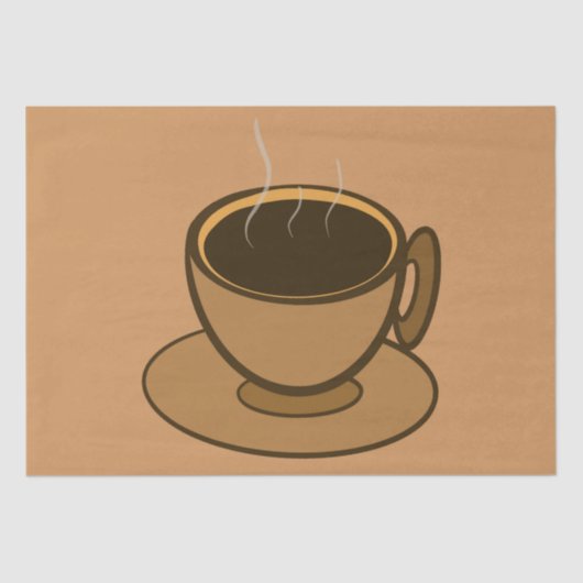 ミッドセンチュリーモダンブラウンコージーコーヒーカップ 薄葉紙 (正面)