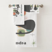 ミッドセンチュリーモダンブラックキャッツ バスタオルセット (インサイチュ)