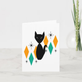 ミッドセンチュリーモダンブラックキャット原子時代スターズカード カード