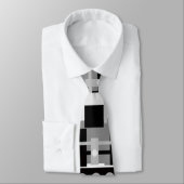 ミッドセンチュリーモダンブラックグレーホワイト抽象芸術 ネクタイ (タイ)