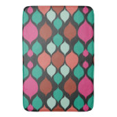 ミッドセンチュリーモダンブラックジオメトリック バスマット (正面縦)