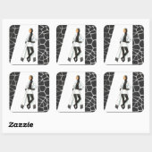 ミッドセンチュリーモダンブラック&ホワイトミニシャツ スクエアシール (シート)