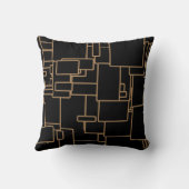 ミッドセンチュリーモダンブラック&金ゴールド クッション (裏面)