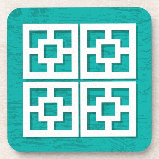 ミッドセンチュリーモダンブリーズブロックアクアコースター2 コースター (正面)