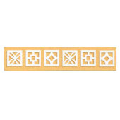 ミッドセンチュリーモダンブリーズブロックイエローランナー ショートテーブルランナー (横)