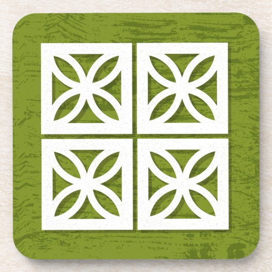 ミッドセンチュリーモダンブリーズブロックライムコースター コースター (正面)