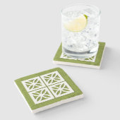 ミッドセンチュリーモダンブリーズブロックライムコースター ストーンコースター (横)