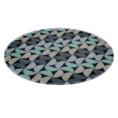 ミッドセンチュリーモダンブルーグリーンとグレー カッティングボード (角)