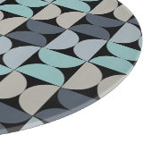 ミッドセンチュリーモダンブルーグリーンとグレー カッティングボード (角)