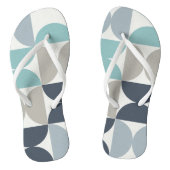 ミッドセンチュリーモダンブルーグリーンとグレー ビーチサンダル (ソール)