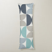 ミッドセンチュリーモダンブルーグリーンとグレー ボディピロー (裏面 (縦))