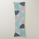 ミッドセンチュリーモダンブルーグリーンとグレー ボディピロー (正面縦)