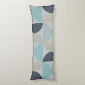 ミッドセンチュリーモダンブルーグリーンとグレー ボディピロー (裏面 (縦))