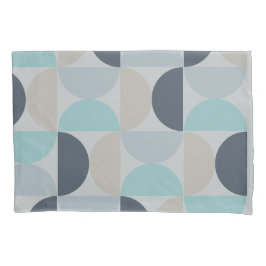 ミッドセンチュリーモダンブルーグリーンとグレー 枕カバー