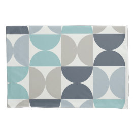 ミッドセンチュリーモダンブルーグリーンとグレー 枕カバー